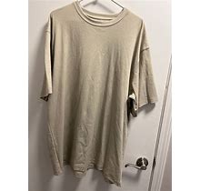 Synergy Shirts | Mens Short Sleeve Ribbed Crew Neck Synrgy Micro Pima | Color: Tan | Size: Xxl