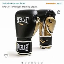 Everlast Other | Everlast 14 Oz Everlock Power Training Boxing Gloves And 180" Sanabul Handwraps | Color: Black/Gold | Size: 14 Oz Gloves And 180" Wraps
