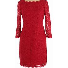 Adrianna Papell Dresses | Adrianna Papell Red Lace Dress | Color: Red | Size: 10