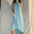 Venus Women's Midi Dress - Blue - L