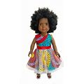 Ikuzi Dolls Multi Colored Dress Doll With Black Hair 18" Fashion Doll