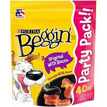 Purina Beggin' Strips Real Meat Dog Treats, Bacon Flavors, 40 Oz. Pouch
