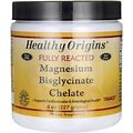 Healthy Origins Fully-Reacted Magnesium Bisglycinate Chelate Vitamin | 200 Mg | 8 Oz Powder