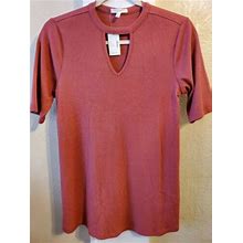 Maurices Womens Blouse Keyhole Shirt Top Casual Clothes Rosewood