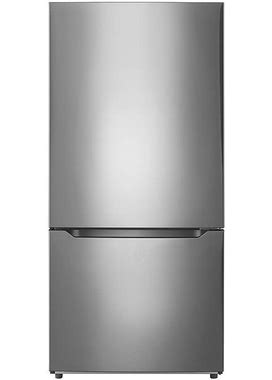 Insignia - 18.6 Cu. Ft. Bottom Freezer Refrigerator With ENERGY STAR Certification - Stainless Steel