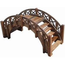 Sams Gazebos Fairy Tale Wood Garden Stair Bridge W/ Cross Halving Lattice Railings 33 Inches | 17.75 H X 33 W X 14.5 D In | Wayfair