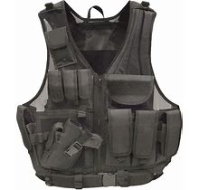 Black Deluxe Tactical Vest - Standard - Lefthanded - GLV547BLEFT