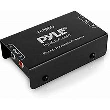 Pyle Phono Turntable Preamp - Mini Electronic Audio Stereo Phonograph Preamplifier With RCA Input RCA Output & Low Noise Operation Powered By 12 Volt