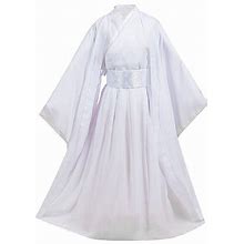 Tgcf Tian Guan Ci Fu Xie Lian Cos Costume Bamboo Hat White Hanfu Dress