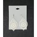 Mia & Amelia Fine Silver-Plated Dangle Cut Out Earrings-New With