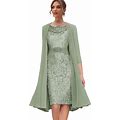 Lace Mother Of The Bride Dresses With Jacket Long Sleeve Formal Dress 2 Pieces Evening Gowns For Women