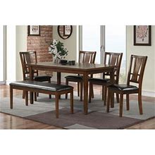 Red Barrel Studio® 6 - Person Dining Set Wood In Brown | 30 H X 36 W X 60 D In | Wayfair 5D23d0520cb01a5642570bd030eb46e4