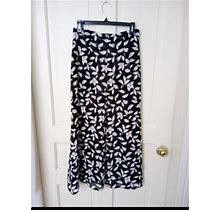 Vgc Ann Taylor Sz 10 100% Rayon Lined Long Floral Maxi Skirt