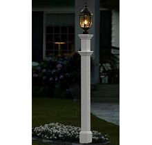 New England Portsmouth Lamp Post, White, 72in High