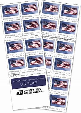 2019 US Flags Forever Postage Stamps Available In Rolls / Booklets - 5 Booklets Of 20 (100 Pcs)
