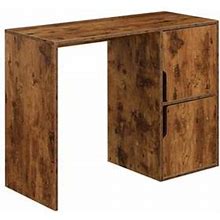 Urbanpro Contemporary Student Desk With Storage Cabinets In Nutmeg Wood Finish