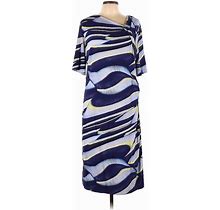Escada Casual Dress - Midi: Blue Dresses - Women's Size 44