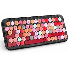 MOFII Bluetooth Keyboard For iPad, Portable Wireless Colorful Compact Keyboard With Hexagon Keycaps Design For Windows, Mac, Android, iPad, iPhone,