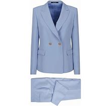 Tagliatore Double-Breasted Two-Piece Suit Set - Blue - Pant Suits Size IT46