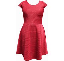 Ava Yelly Big Girls 7-16 Cap-Sleeve Plaid Fit-And-Flare Dress, , Red12