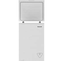 Honeywell 3.5 Cubic Feet Chest Freezer With Removable Storage Basket, Adjustable Temperature Control, Energy Saving, For Garage, Office, Dorm, Or