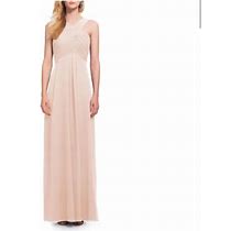 Bill Levkoff Dresses | Levkoff Crisscross Neck Chiffon A-Line Gown | Color: Pink | Size: 12