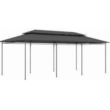Vidaxl Gazebo Outdoor Canopy Tent Patio Pavilion Shelter Party Tent Anthracite, Grey, Folding Tables