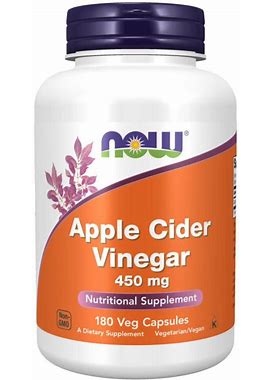 Now Foods Apple Cider Vinegar 450Mg 180 Capsules