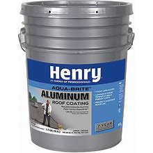 Henry Aqua-Brite Smooth Bright White Fibered Aluminum Waterbased Aluminum Roof Coating 4.75 Gal