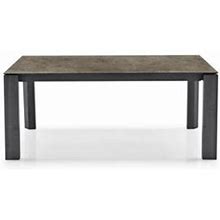 Calligaris Omnia Extendable Table W/ Rectangular Top & Wooden Legs Wood In Gray/Black | 29.625 H X 70.875 W X 39.375 D In | Wayfair