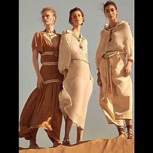 Zara Dresses | Zara Meisel Studio Beaded Strings Dress 1217/091 | Color: Cream | Size: Various