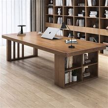 Hokku Designs Migdalia Rectangle Writing Desk Wood In Brown/Green | 29.52 H X 86.61 W X 35.43 D In | Wayfair 87176C82fdc625b3364d2f7e802e62a3