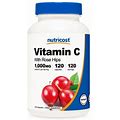 Nutricost Vitamin C With Rose Hips 1000 Mg - 120 Capsules