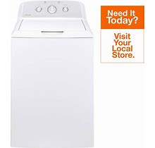 Hotpoint 3.8 Cu. Ft. Top Load Washer With Stainless Steel Basket In White HTW240ASKWS ,