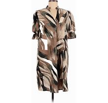 Shein Casual Dress - Shift V Neck 3/4 Sleeves: Black Dresses - Women's Size 6