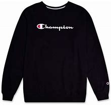 Champion Sweatshirt Mens Big And Tall Logo Sweater Crewneck Sweatshirt Black