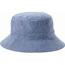 Big Accessories BA676 Crusher Bucket Hat In Blue Chambray | Cotton