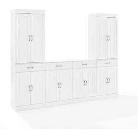 Crosley Furniture - Stanton 3Pc Sideboard And Pantry Set White - Sideboard & 2 Pantries - KF33035WH