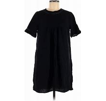 Old Navy Casual Dress - Shift Crew Neck Short Sleeve: Black Dresses - Women's Size Medium
