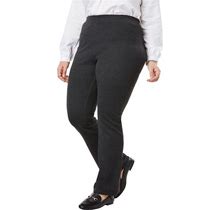 Plus Size Women's Bootcut Ponte Stretch Knit Pant By Woman Within In Heather Charcoal (Size 38 T)