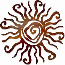 Sun Metal Wall Art Outdoor Decor - 11.8 Inches Rust Proof Wall Sculpture Perfect For Garden [Xh]