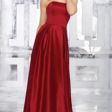Mori Lee Dresses | Morilee Satin Strapless Dress W/ Satin Shaw | Color: Brown | Size: 0