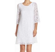 Lilly Pulitzer Dresses | Lilly Pulitzer Foley Dress Resort White Whirlpool Knit Lace A-Line Swing Dress L | Color: White | Size: M