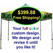 Custom Printed With Your Logo 10 X 10 Replacement Tent Canopy 300D Weekender