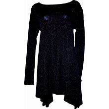 St. John Viscose Black Jersey Beaded Party Tunic Mini Dress Size:P