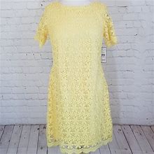 Jessica Howard Dresses | Jessica Howard Yellow Lace Dress | Color: Yellow | Size: 10
