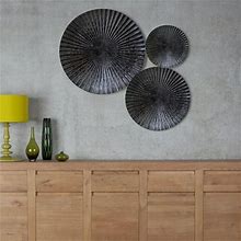 Decorlives Set Of 3 Sunburst Metal Wall Art For Home Dcor | Decorative Hanging Sculpture | Wall-Mount Decoration For Living Room Bedroom Farm House H