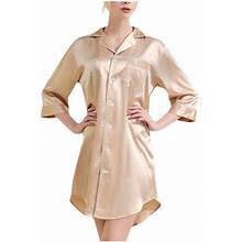 Bonixoom Sexy Dresses For Women Date Night Love Anniversary Crew Neck Raglan 3/4 Sleeve Lace Set Solid Rose Gold Dresses