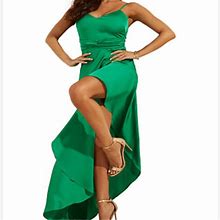 Guess Dresses | Green Maxi Dress Gorgeous Green Satin Dress | Color: Green/Red | Size: Xs