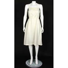 Unbranded Dresses | Vintage 1970S Prairie Cottagecore Dress Cream Size 5 Xxs Xs Union Usa 299 | Color: Cream/Yellow | Size: Xs